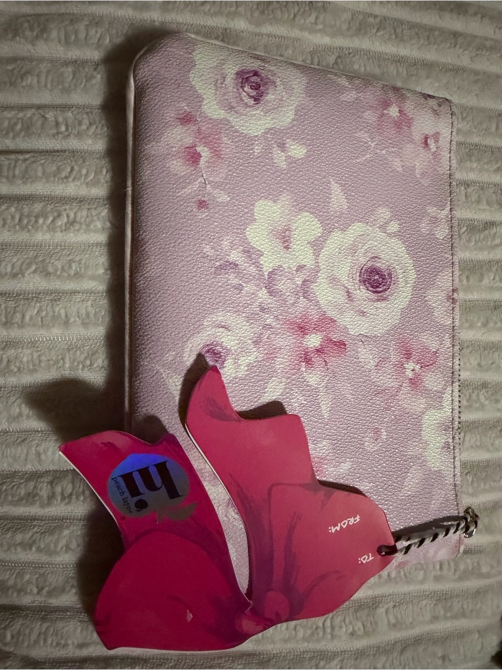 Pink Floral Zip Wallet Phone Case - Women Makeup Folio